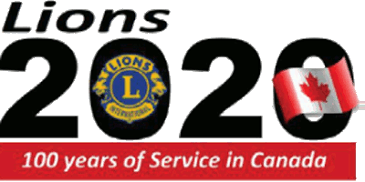 Lions 2020 logo - 100 years of Service in Canada