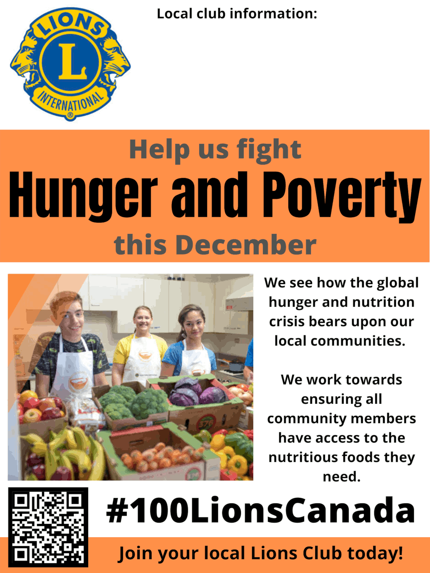 December is Hunger Month Poster